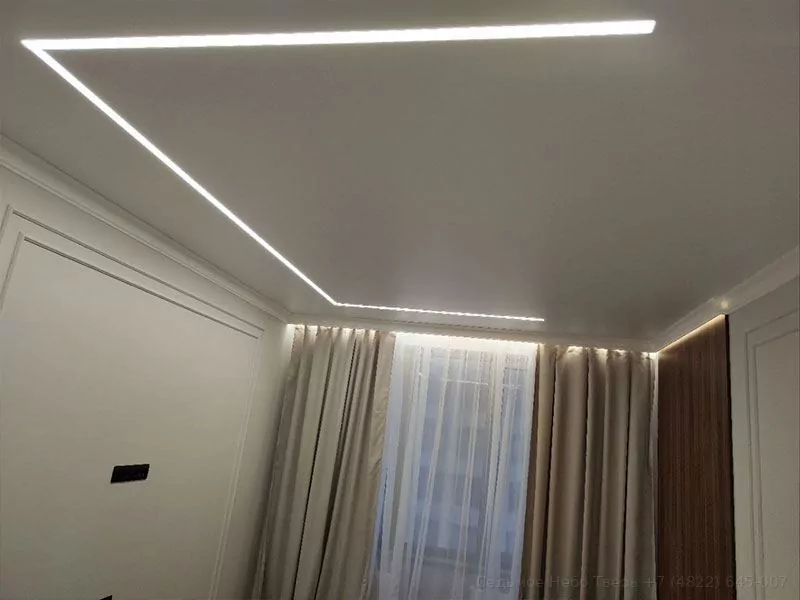 Световая линия и карниз с подсветкой